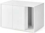 Brius Dulap litiera pisici montaj rapid fara scule pal minimalist, 80x50x50 cm, spatiu generos, alb (EZ-PCL013W01)