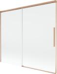Mexen Rox kádparaván 2-szárnyú tolóajtós 180 x 150 cm, átlátszó, kefélt réz - 8C9-180-001-65-00