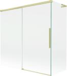 Mexen Rox L 2-szárnyas toló kádparaván 160 + 75 x 150 cm, átlátszó, arany kefélt - 8C9L-160-075-55-00