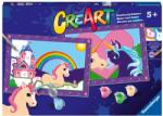 Ravensburger - CreArt pictura pe numere pentru copii 2 sabloane cu unicorni magici - RVSPBN23558 (RVSPBN23558)