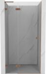 Mexen Lunar L balos zuhanyajtó balos 80 cm, átlátszó, kefélt réz - 834L-080-000-65-00-L