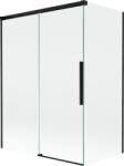 Mexen Rox 2-szárnyas, tolható fürdőszobai paraván 120 + 70 x 150 cm, átlátszó, fekete - 8C9-120-070-70-00