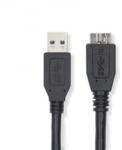 Nedis USB-A - USB Micro-B kábel 1m fekete (CCGL61500BK10) (CCGL61500BK10)
