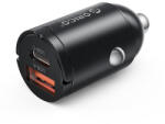 ORICO MiniRing 30W USB-A + USB-C autós töltő - fekete