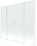 Mexen Velar L Duo kádparaván két tolóajtós 170 x 150 cm, átlátszó, fehér - 896-170-003-02-20