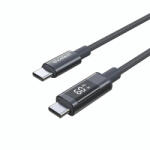Choetech XCC-1068 PD 60W USB-C - USB-C kábel kijelzővel 1.2 m - fekete