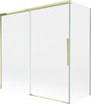 Mexen Rox kádparaván kétszárnyú toló 160 + 80 x 150 cm, átlátszó, arany - 8C9-160-080-50-00