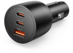 ORICO PowerLink 165W USB-A + 2x USB-C autós töltő - fekete