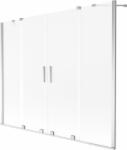 Mexen Velar Duo kétszárnyú, toló fürdőkádparaván 190 x 150 cm, zúzmarás, króm - 896-190-000-32-01