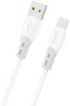 Dudao L25ST 5 A USB-A - USB-C kábel puha szilikonfonattal 1 m - fehér