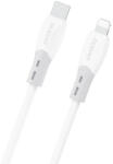 Dudao L25SX 30W USB-C - Lightning kábel puha szilikonfonattal 2m - fehér