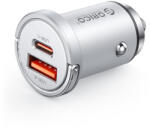ORICO MiniRing Pro 45W USB-A + USB-C autós töltő - ezüst