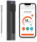 Meatmeet S Pro konyhai hőmérő Bluetooth alkalmazással grillhez, sütőhöz, füstölőhöz - szürke
