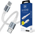 3mk Protection 3mk Hyper Cable N-SZÉRIA USB-C / USB-C 2m PD 3.0 QC 3.0 20V/5A 100W - fehér