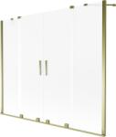 Mexen Velar Duo 2-szárnyú toló kádparaván 180 x 150 cm, zúzmarás, arany - 896-180-000-32-50