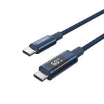 Choetech XCC-1068 PD 60W USB-C - USB-C kábel kijelzővel 1.2 m - Kék