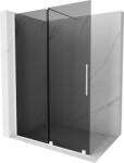 Mexen Velar tolóajtós walk-in zuhanyfal 160 x 200 cm, grafit 8 mm, fehér - 871-160-000-43-20