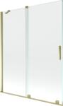 Mexen Velar 2-szárnyú elhúzható kádparaván 140 x 150 cm, átlátszó, arany - 896-140-000-01-50