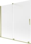 Mexen Velar 2-szárnyas eltolható kádparaván 170 x 150 cm, deres, arany - 896-170-000-31-50
