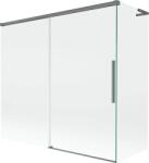 Mexen Rox L kádparaván 2 szárnyas tolóajtóval 170 + 75 x 150 cm, átlátszó, gun metal - 8C9L-170-075-95-00