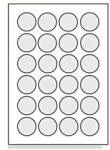CDRmarket Etichete autoadezive 40 mm, 24 etichete, A4, 100 de coli, rotunde (R0ECO.4040kA)