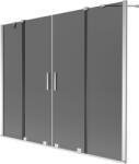 Mexen Velar Duo kétszárnyú toló fürdőkád paraván 200 x 150 cm, grafit, króm - 896-200-000-42-01
