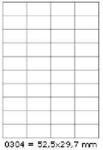 CDRmarket Etichete autoadezive 52, 5 x 29, 7 mm, 40 de etichete, A4, 100 de coli (R0ECO.0304A, 227018)