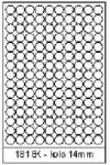 CDRmarket Etichete autoadezive 18 mm, 150 etichete, A4, 100 coli, rotunde (R0ECO.1818kA)