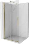 Mexen Velar 120 x 200 cm-es tolóajtós Walk-in zuhanyfal, átlátszó 8 mm, arany - 871-120-000-03-50