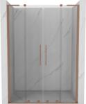 Mexen Velar L Duo tolóajtós zuhanyajtó 140 cm, átlátszó, kefélt réz - 871-140-003-02-65