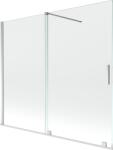 Mexen Velar 2-szárnyú tolható kádparaván 180 x 150 cm, átlátszó, króm - 896-180-000-01-01