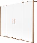 Mexen Velar Duo 2-szárnyas toló kádparaván 200 x 150 cm, homályos, kefe bronz - 896-200-000-32-65