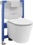 Mexen Rico WC beépített készlet Fenix XS-F szerkezettel, WC csészével és lassan csukódó ülőkével, matt fehér