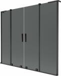 Mexen Velar L Duo kádparaván 2-szárnyú toló 200 x 150 cm, grafit, fekete - 896-200-003-42-70