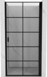 Mexen Mist-B nyíló zuhanyajtó jobb 80 cm, fekete rács, fekete - 8A2-080-000-70-77-P