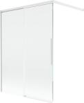 Mexen Rox kádparaván, 2 szárnyas, tolópanelek, 120 x 150 cm, átlátszó, fehér - 8C9-120-003-20-00