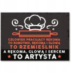 SteelPoster Fém poszter Szakács művész Tábla Tepsi 42 x 59, 4 cm +ajándék (plakat dekoracyjny, metalowa tablica, szyld)