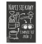SteelPoster Fém poszter Kávéscsésze 22 x 31 cm +ajándék (plakat dekoracyjny, metalowa tablica, szyld)