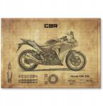 SteelPoster Fém poszter Honda Cbr 250 Tábla Tepsi 22 x 31 cm +ajándék (plakat dekoracyjny, metalowa tablica, szyld)