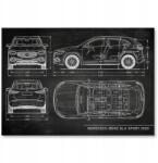 SteelPoster Fém poszter Mercedes Gla Slate Tábla 30 x 42 cm +ajándék (plakat dekoracyjny, metalowa tablica, szyld)