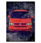 SteelPoster Fém poszter Volkswagen T4 Tábla 30 x 42 cm +ajándék (plakat dekoracyjny, metalowa tablica, szyld)