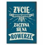 SteelPoster Fém poszter Élet a kerékpáron Tábla Tepsi 22 x 31 cm +ajándék (plakat dekoracyjny, metalowa tablica, szyld)