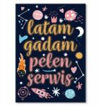 SteelPoster Fém poszter Repülök beszélek teljes szolgáltatás Tábla Tepsi 22 x 31 cm +ajándék (plakat dekoracyjny, metalowa tablica, szyld)