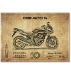 SteelPoster Fém poszter Honda Cbf 600 S Tábla lemez 42 x 59, 4 cm +ajándék (plakat dekoracyjny, metalowa tablica, szyld)