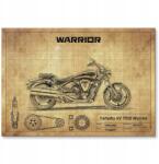 SteelPoster Fém poszter Yamaha XV 1700 Warrior Tábla lemez 22 x 31 cm +ajándék (plakat dekoracyjny, metalowa tablica, szyld)