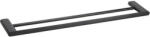 Bemeta Organic Black fali dupla törölközőtartó 640x20x124 mm, fekete 167104050 (167104050)
