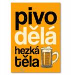 SteelPoster Fém poszter Pivo dela hezka tela Tábla Tepsi 22 x 31 cm +ajándék (plakat dekoracyjny, metalowa tablica, szyld)