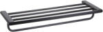 Bemeta Organic Black fali törölközőtartó polc 640x95x214 mm, fekete 167105150 (167105150)