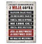 SteelPoster Fém poszter Társkeresési szabályok Tábla 30 x 42 cm +ajándék (plakat dekoracyjny, metalowa tablica, szyld)