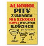 SteelPoster Fém poszter Alkoholos ital mértékkel Tábla 30 x 42 cm +ajándék (plakat dekoracyjny, metalowa tablica, szyld)